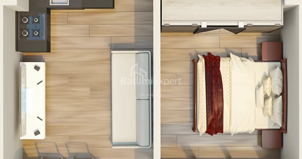 Apartment 49.57 m² - Mezgvaurta, Chakvi, Georgia