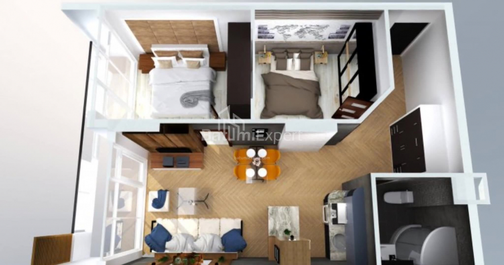 Apartment 57.2 m² - Lech and Maria Kaczynski, Batumi, Georgia