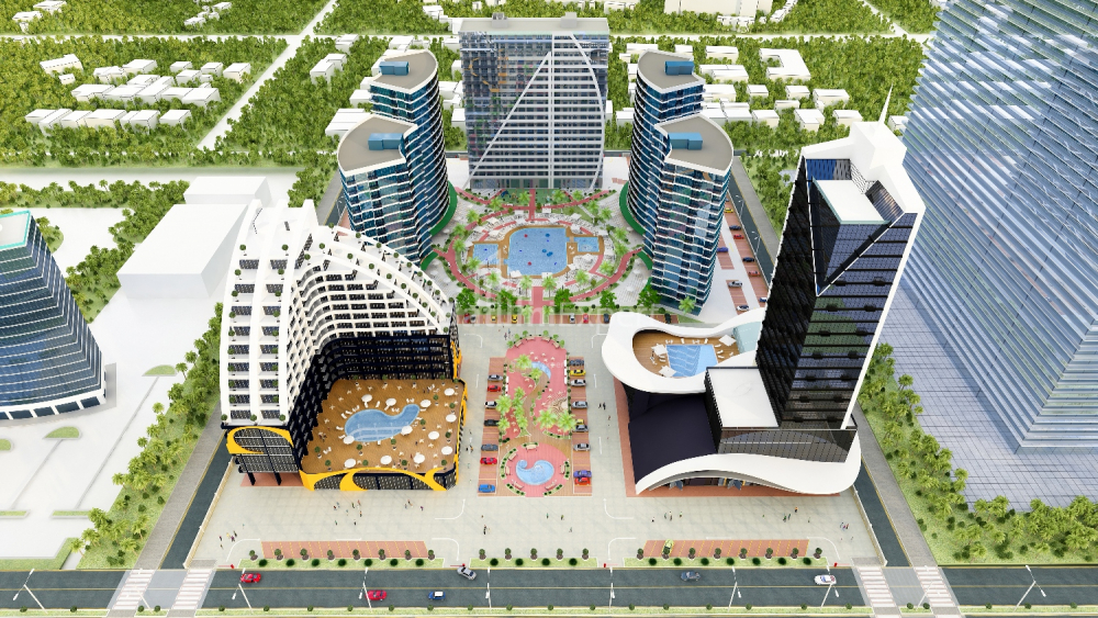 Object under construction 74.8 m² - Lech and Maria Kaczynski, Batumi, Georgia