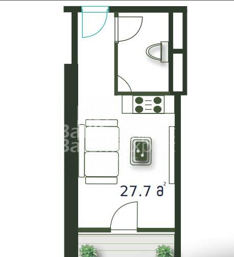 Apartment 28 m² - Sherif Khimshiashvili, Batumi, Georgia
