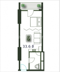Apartment 33.6 m² - Sherif Khimshiashvili, Batumi, Georgia