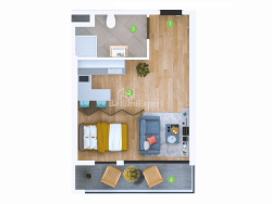 Apartment 33.8 m² - Sherif Khimshiashvili, Batumi, Georgia