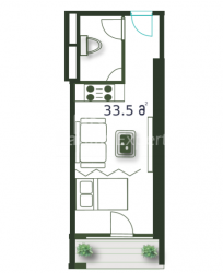 Apartment 33.5 m² - Sherif Khimshiashvili, Batumi, Georgia