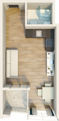 Apartment 1-room 34.6 m² - Mezgvaurta, Chakvi