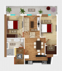 Apartment 73.2 m² - 26 may, Batumi, Georgia