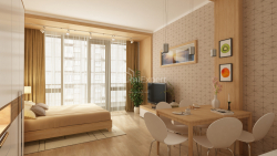 Apartment 1-room 35 m² - Lech and Maria Kaczynski, Batumi