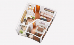 Apartment 1-room 43.2 m² - Avenue of Heroes, Batumi