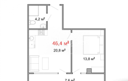 Apartment 46 m² - Yuryevskaya, Batumi, Georgia